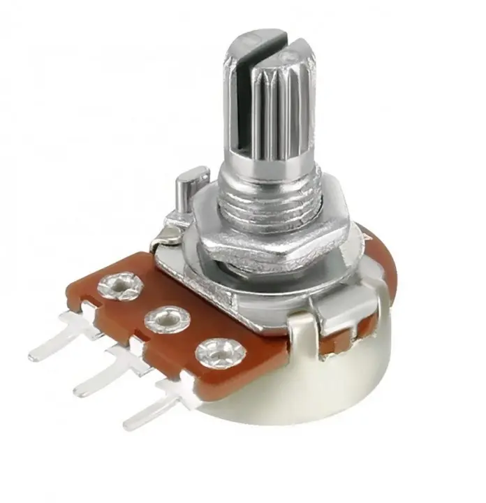 100K Ohm High Quality Logarithmic Taper 16mm Rotary Potentiometer - Elcon