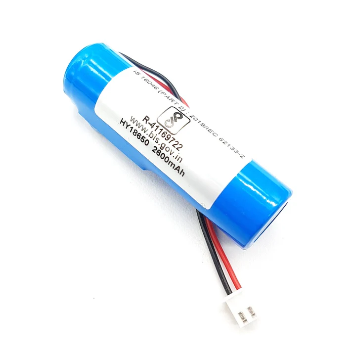 3.7V 2600mAh Lithium-Ion Rechargeable Cell With Wire ( with Protection )