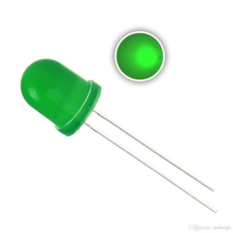 5mm DIP LED Green-Green (Pack of 5)
