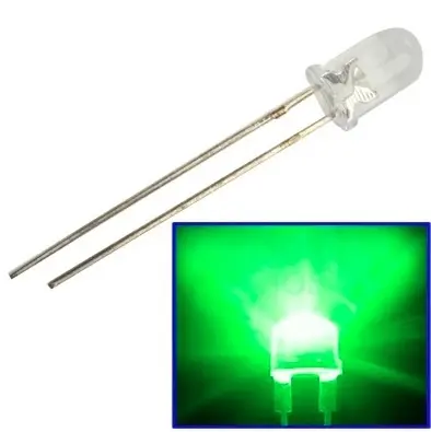 5mm DIP LED Green (Pack of 5)
