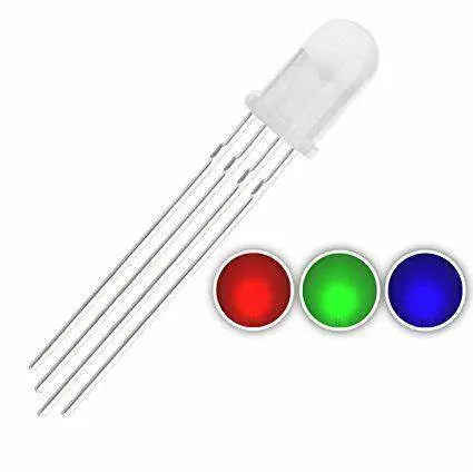 LED RGB 5mm 4 Pins CC (Pack of 5)