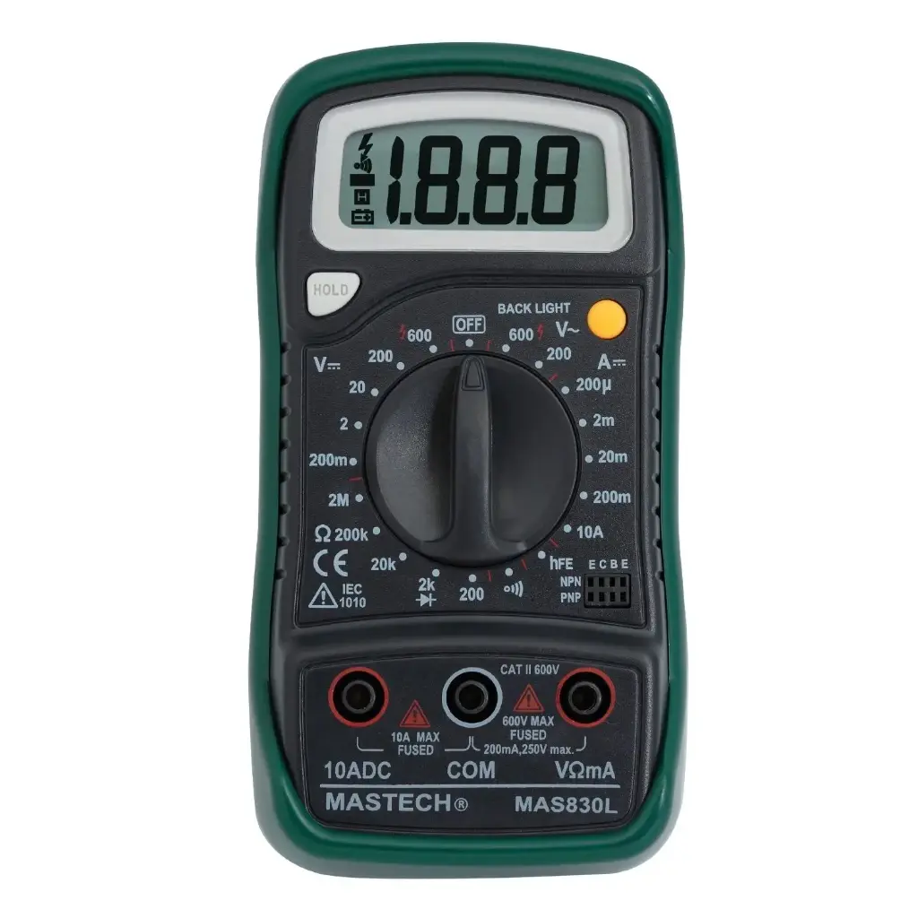 Original Mastech MAS830L Digital Multimeter – Multimeter with Probes