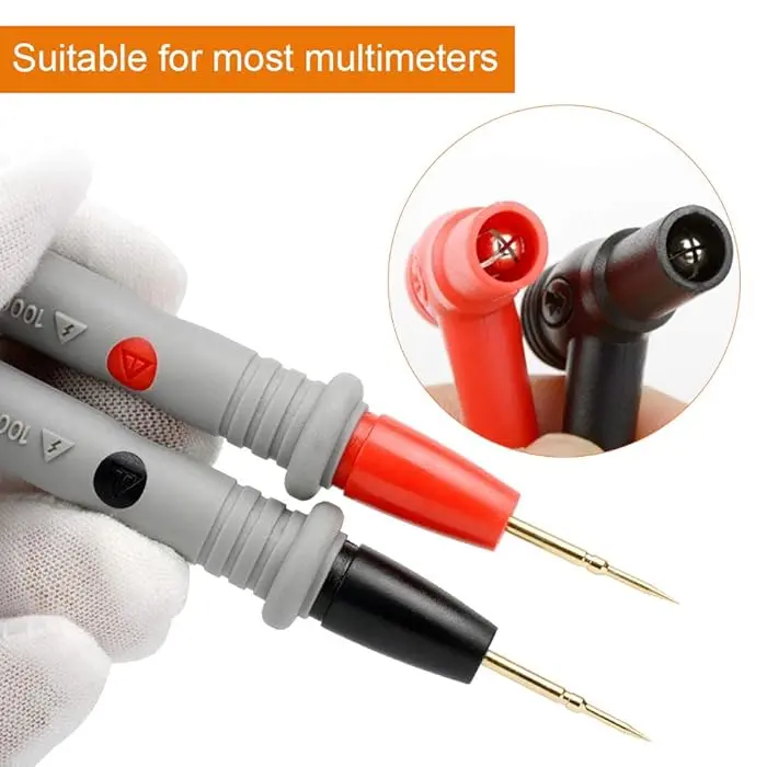 1000V 20A Ultra-sharp Gold-plated Multimeter Test Probes Kit Banana Plug Probe