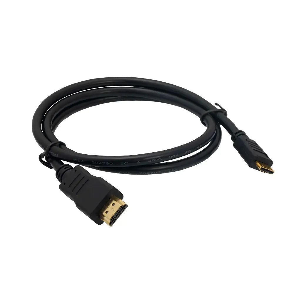 Mini HDMI To HDMI Cable 1.5M Meter High-Quality Copper-Clad Steel Black