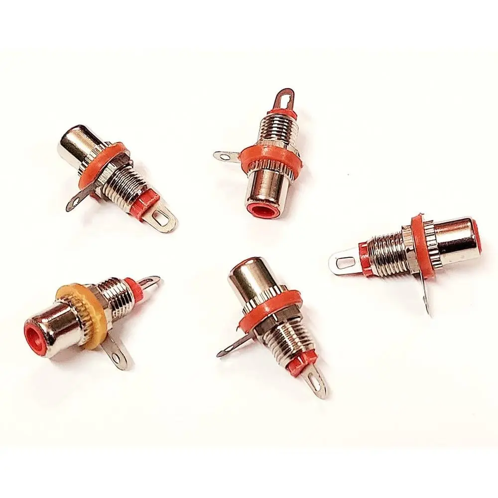 RCA Female Jack, Panel Mount Socket for Audio and Video connections with Solder Tag