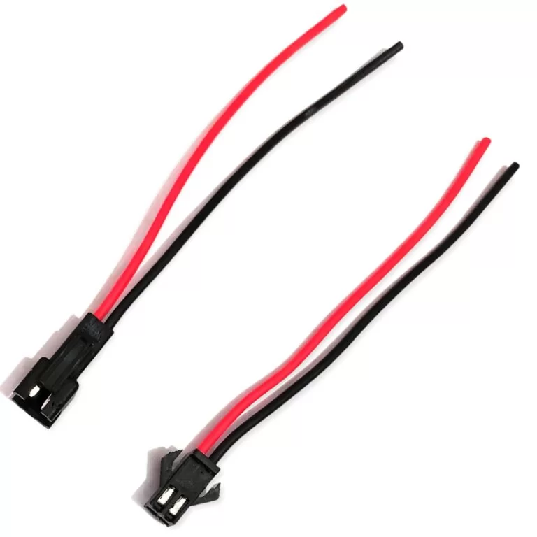 JST-SM 2 Pin Plug Male and Female Connector Pair with Wire