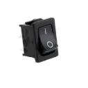 6A 250V AC SPST ON-OFF Rocker Switch Black